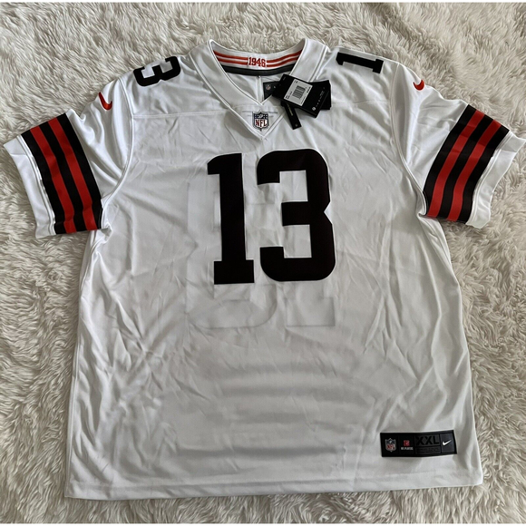 ベッカム！ Nike Cleveland Browns Odell Beckham NFL STITCHED White Jersey Men
